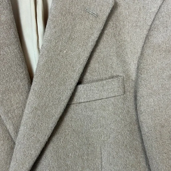 Polo Ralph Lauren Mens Camel Hair Wool Blazer Sport Coat Tan Brown 2-Button - Picture 4 of 16